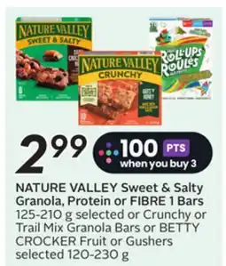 Sobeys NATURE VALLEY Sweet & Salty Granola, Protein or FIBRE 1 Bars offer