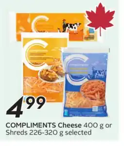 Sobeys COMPLIMENTS Cheese offer