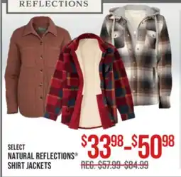 Cabela's SELECT NATURAL REFLECTIONS SHIRT JACKETS offer