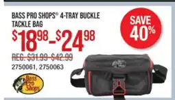 Cabela's BASS PRO SHOPS 4-TRAY BUCKLE TACKLE BAG offer