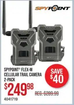 Cabela's SPYPOINT FLEX-M CELLULAR TRAIL CAMERA 2-PACK offer