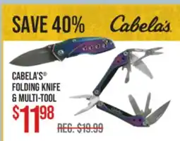 Cabela's CABELA'S FOLDING KNIFE & MULTI-TOOL offer
