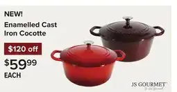 Linen Chest JS GOURMET Enamelled Cast Iron Cocotte offer