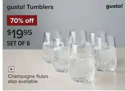 Linen Chest gusto! Tumblers offer