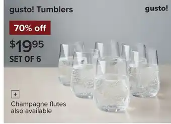 Linen Chest gusto! Tumblers offer