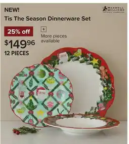 Linen Chest Maxwell Williams Tis The Season Dinnerware Set offer