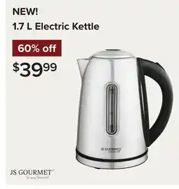 Linen Chest JS GOURMET 1.7 L Electric Kettle offer