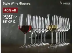Linen Chest SPIEGELAU Style Wine Glasses offer