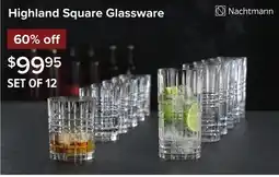 Linen Chest Nachtmann Highland Square Glassware offer