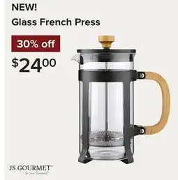Linen Chest JS Gourmet Glass French Press offer
