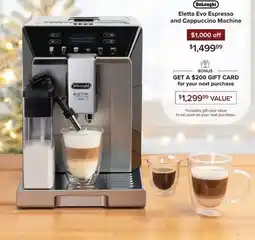 Linen Chest Eletta Evo Espresso and Cappuccino offer