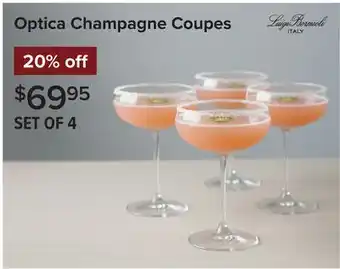 Linen Chest Optica Champagne Coupes offer