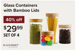 Linen Chest Glass Containers with Bamboo Lids offer
