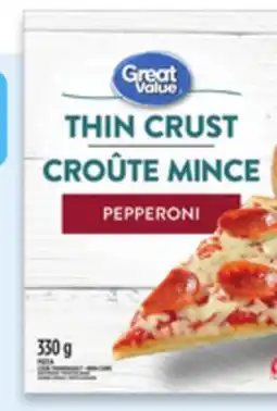 Walmart Great Value thin crust frozen pizza offer