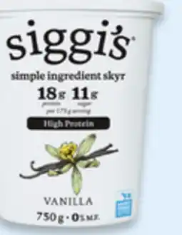Walmart Siggi's Skyr 650 g - 750 g yogurt offer