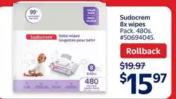 Walmart Sudocrem 8x wipes offer