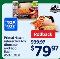 Walmart Primal Hatch interactive toy dinosaur and egg offer