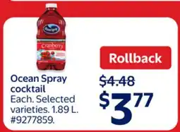 Walmart Ocean Spray cocktail offer