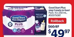 Walmart Good Start Plus step 1 ready to feed offer