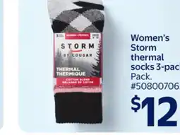 Walmart Women's Storm thermal socks 3-pack offer