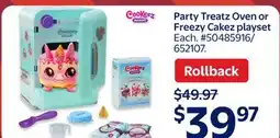 Walmart Party Treatz Oven or Freezy Cakez playset offer