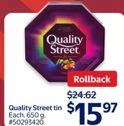 Walmart Quality Street tin offer