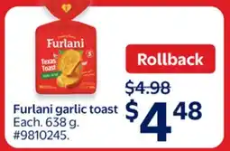 Walmart Furlani garlic toast offer