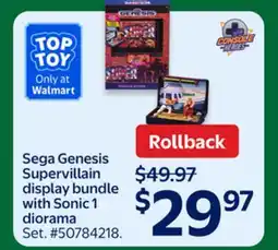 Walmart Sega Genesis Supervillain display bundle with Sonic 1 diorama offer