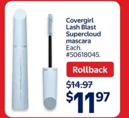Walmart Covergirl Lash Blast Supercloud mascara offer