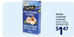 Walmart NuPak Creamed Coconut offer