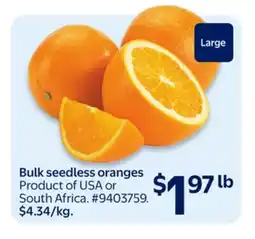 Walmart Bulk seedless oranges offer