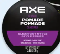 Walmart Axe styling pomade 75 g offer