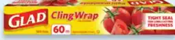 Walmart Glad plastic wrap ClingWrap 60 offer