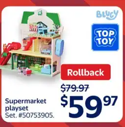 Walmart Bluey Supermarket playset offer
