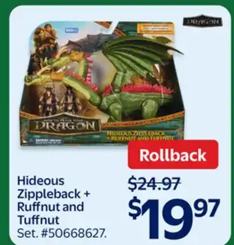 Walmart Hideous Zippleback + Ruffnut and Tuffnut offer