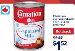 Walmart Carnation evaporated milk offer