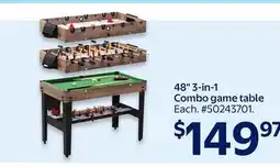 Walmart 48 3-in-1 Combo game table offer