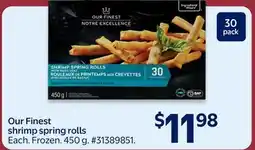 Walmart Our Finest shrimp spring rolls offer