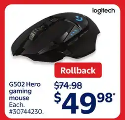 Walmart Logitech G502 Hero gaming mouse offer