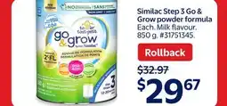 Walmart Similac Step 3 Go & Grow powder formula offer