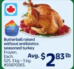 Walmart Butterball raised without antibiotics seasoned turkey offer