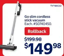 Walmart Go slim cordless stick vacuum offer