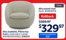 Walmart Mira swivel chair offer