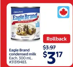 Walmart Eagle Brand condensed milk offer