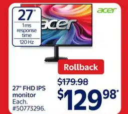 Walmart 27 FHD IPS monitor offer