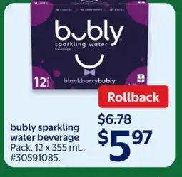 Walmart bubly sparkling water beverage offer