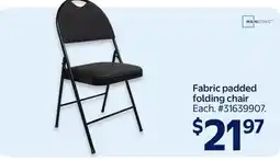 Walmart Fabric padded folding chair offer