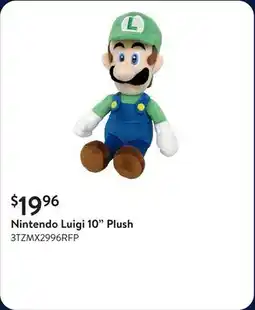 Walmart Nintendo Luigi 10 Plush offer