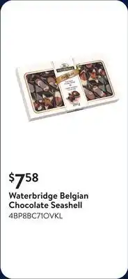 Walmart Waterbridge Belgian Chocolate Seashell offer