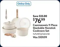 Walmart Caannasweis 11 Piece Stackable Nonstick Cookware Set offer